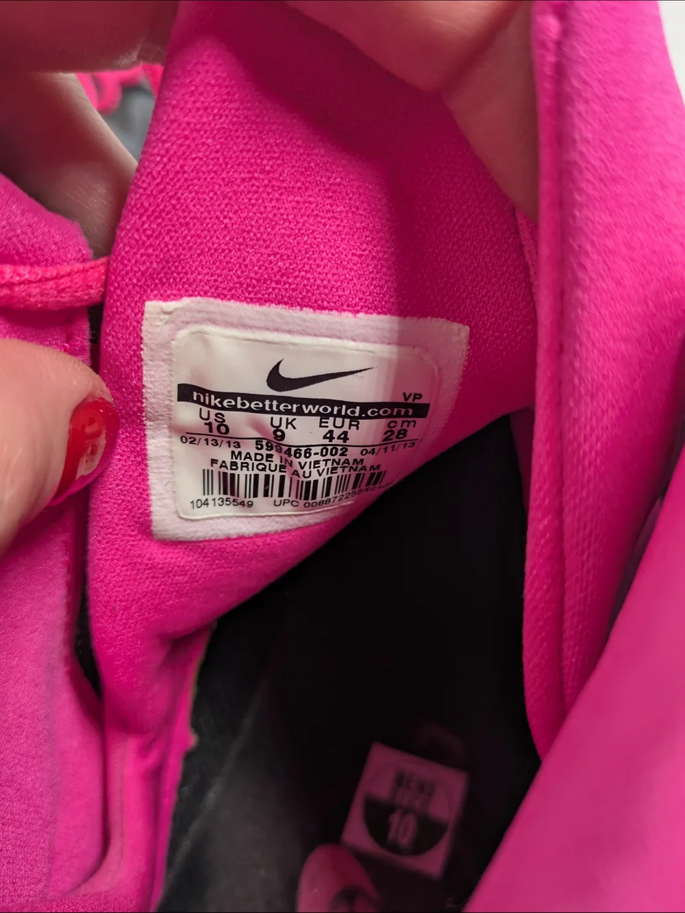 Nike Men's Gray and Pink High-Top Sneakers